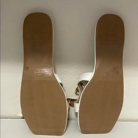 Fashion Nova Cream and Brown Sandals with Bow Detail - Picture 5 of 6